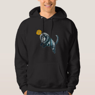 Tennis Ball Space Husky Wolf Space Blue Hund Astro Hoodie