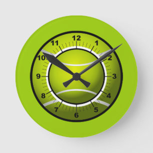 Tennis Ball Sport Peace Liebe Party Destiny Digita Runde Wanduhr