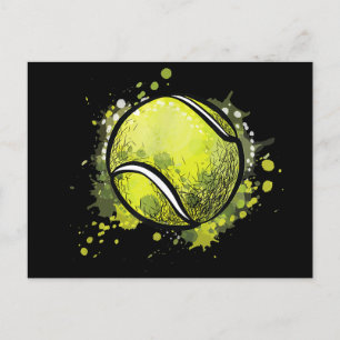 Tennis Ball Sport und Tennis Lover Weihnachten Einladungspostkarte