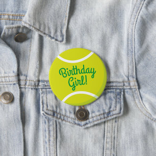 Tennis Ball Sports Party Geburtstagskarte Button