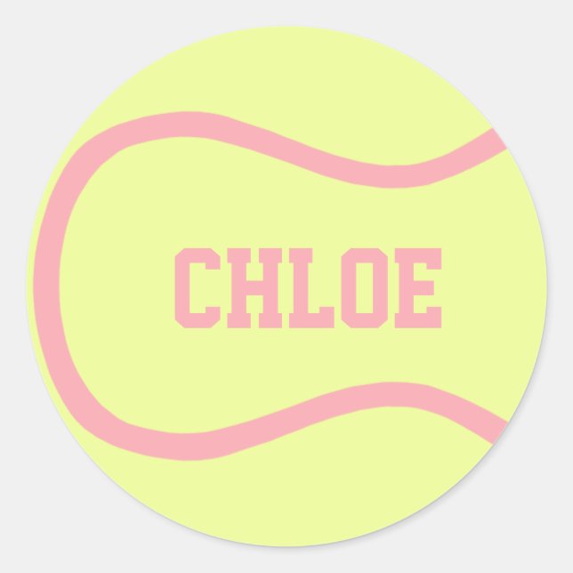 Tennis Ball Sticker - Passen Sie es an! (Vorderseite)