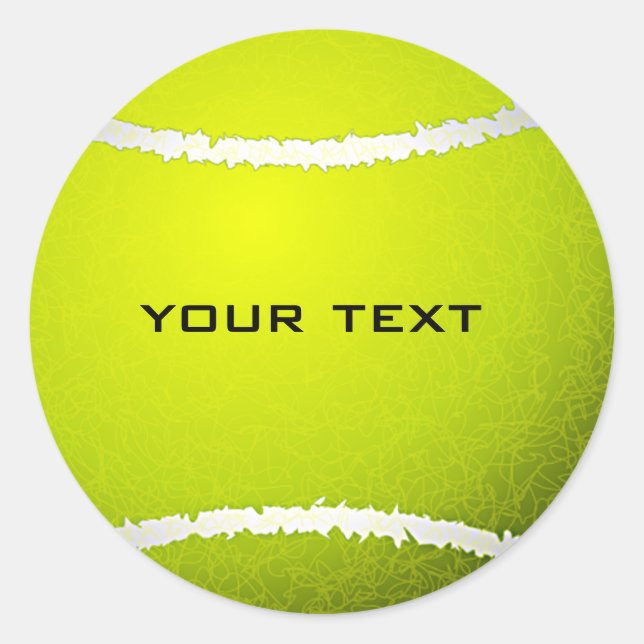 Tennis-Ball-Sticker Runder Aufkleber (Vorderseite)