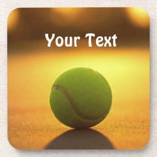 Tennis Ball Tennisplatz personalisieren Getränkeuntersetzer