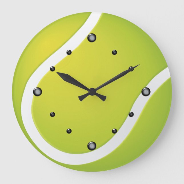 Tennis-Ball-Uhr Große Wanduhr (Vorderseite)