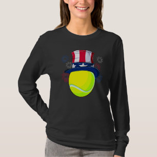 Tennis Ball & Uncle Sam Hat American Flag 4. J T-Shirt