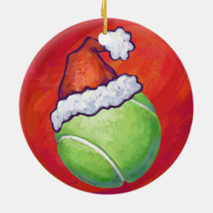 Tennis Ball Weihnachten Keramikornament
