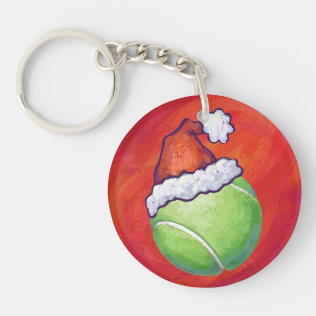 Tennis Ball Weihnachten Schlüsselanhänger (Vorderseite)