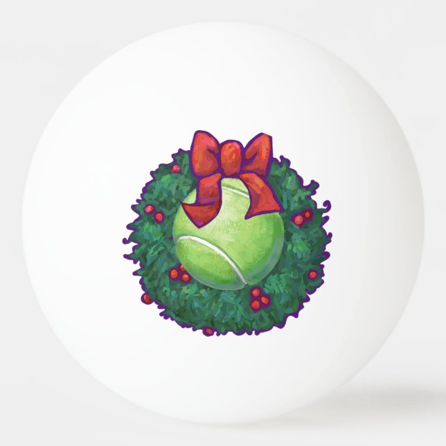 Tennis Ball Weihnachten Tischtennisball (Rückseite)