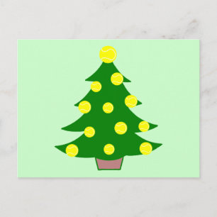Tennis Ball Weihnachtsbaum Feiertagspostkarte