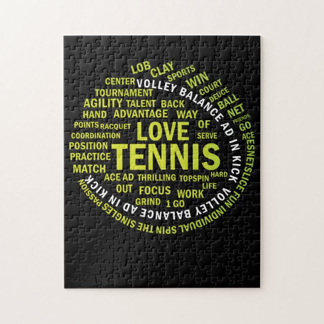 Tennis Ball Word Cloud Cool Tennis Players (Vertikal)