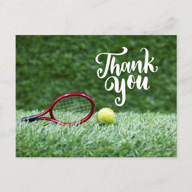 Tennis balle avec mot carte de remerciements (Devant)