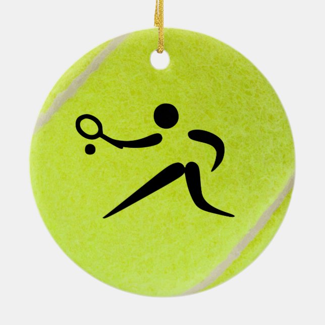 Tennis Baller Keramik Ornament (Hinten)