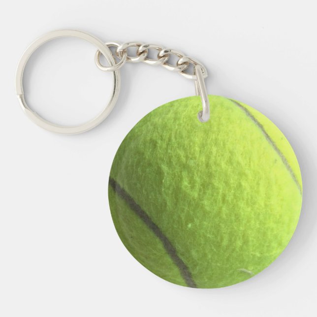 Tennis Balls Gelb 4 Miken Akryllischer Schlüsselan Schlüsselanhänger (Vorderseite)