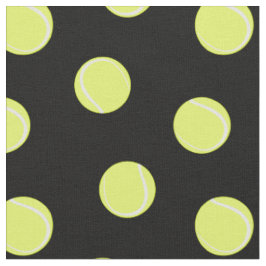 Tennis Balls Pattern auf schwarz Stoff