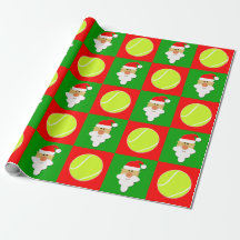 Tennis Balls & Santa Tennis Player Christmas