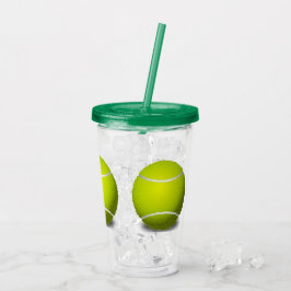 Tennis Balls Sport Akrylic Tumbler Acryltrinkbecher