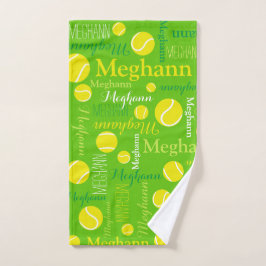 Tennis balls sport jaune, vert nom personnalisé