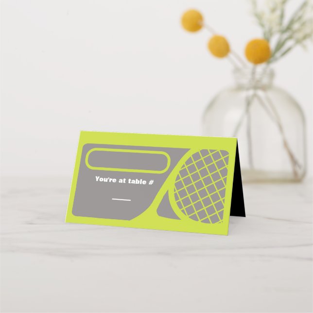 TENNIS Bar Bat Mitzvah Sitztisch Escortkarte Platzkarte (Vorderseite)