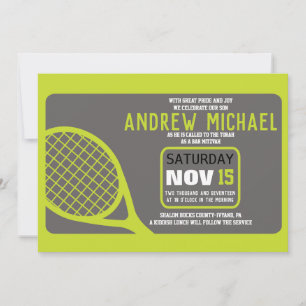 TENNIS Bar Mitzvah Einladung