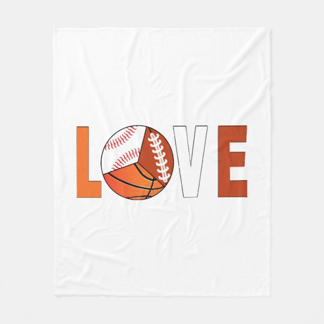 Tennis Basketball Baseball Football Lover Fleecedecke (Vorderseite)