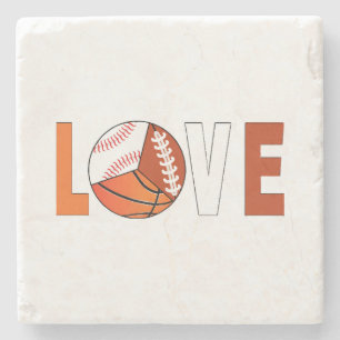 Tennis Basketball Baseball Football Lover Steinuntersetzer