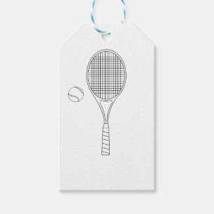 Tennis-Bat & Ball-Geschenk-Tag Geschenkanhänger
