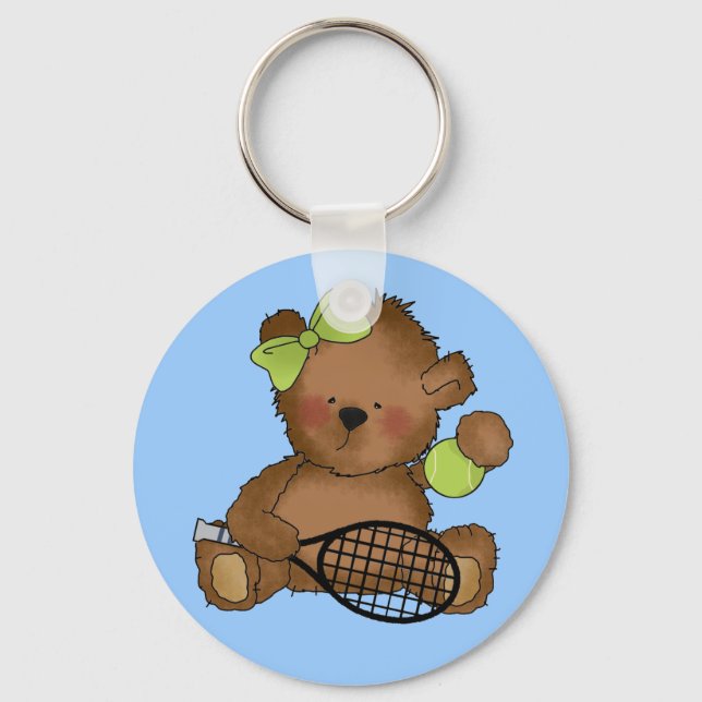 Tennis Bear Schlüsselkette Schlüsselanhänger (Vorderseite)