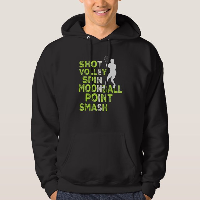 Tennis-Bedingungen für Tennisspieler Hoodie (Vorderseite)