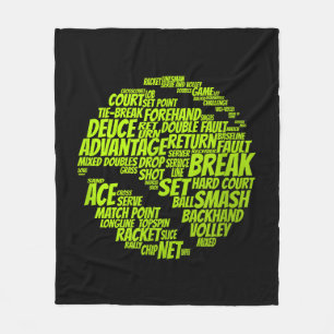 Tennis-Bedingungen Tennisspieler Tennisball spiele Fleecedecke
