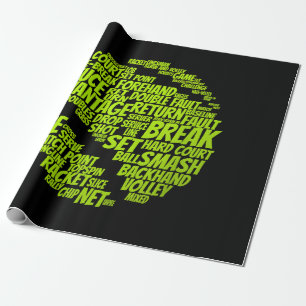 Tennis-Bedingungen Tennisspieler Tennisball spiele Geschenkpapier