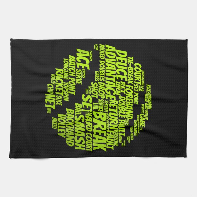 Tennis-Bedingungen Tennisspieler Tennisball spiele Geschirrtuch (Horizontal)