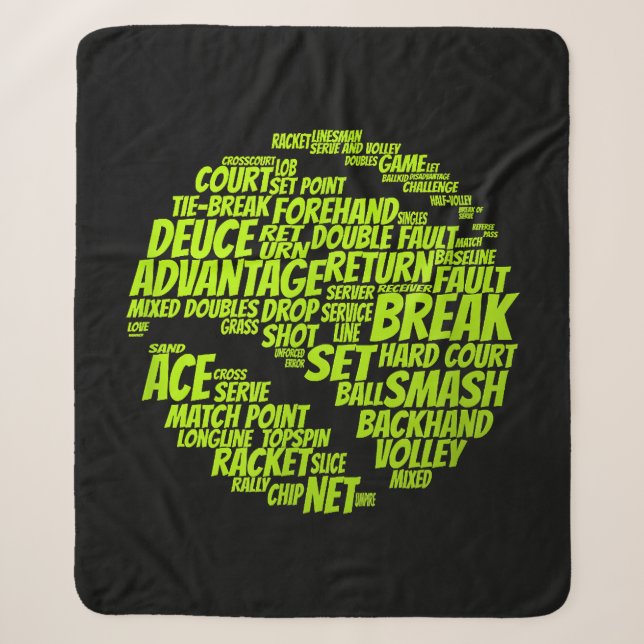 Tennis-Bedingungen Tennisspieler Tennisball spiele Sherpadecke (Vorderseite)