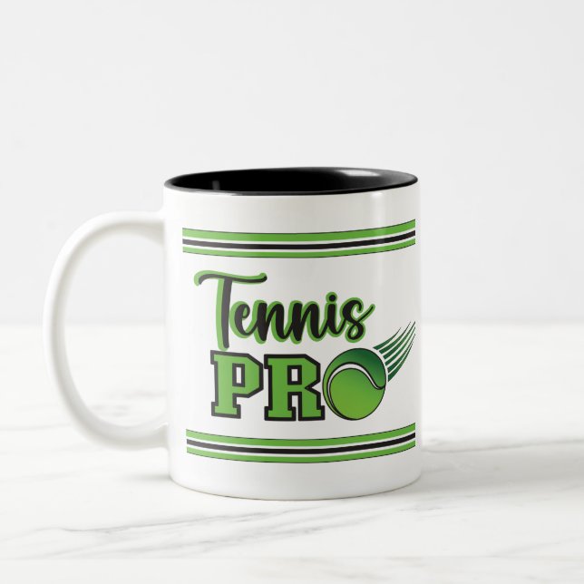 Tennis Beruflich Zweifarbige Tasse (Links)