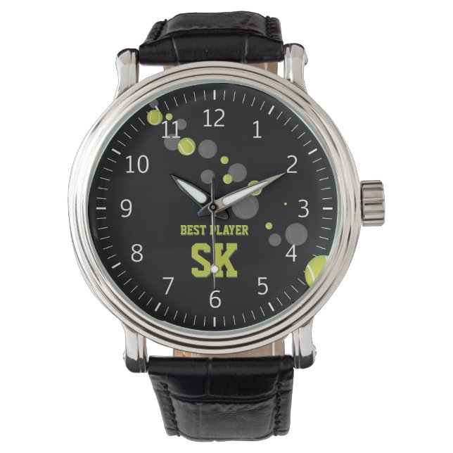 Tennis Best Player | Coole Sportgeschenke Armbanduhr (Vorderseite)