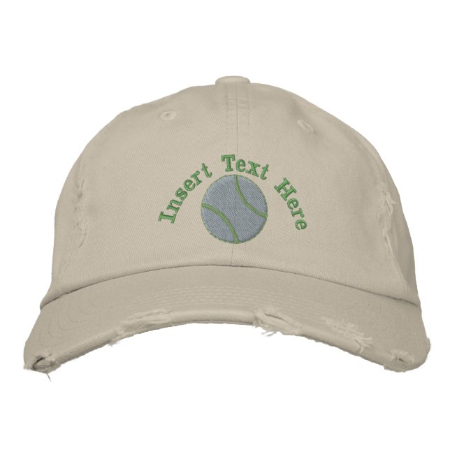 Tennis bestickter Hut (Vorderseite)