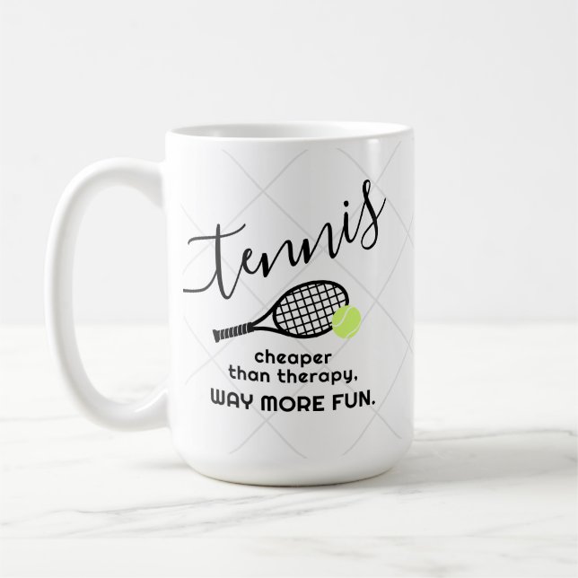 Tennis billiger als Therapeutik Sonnensport Kaffeetasse (Links)