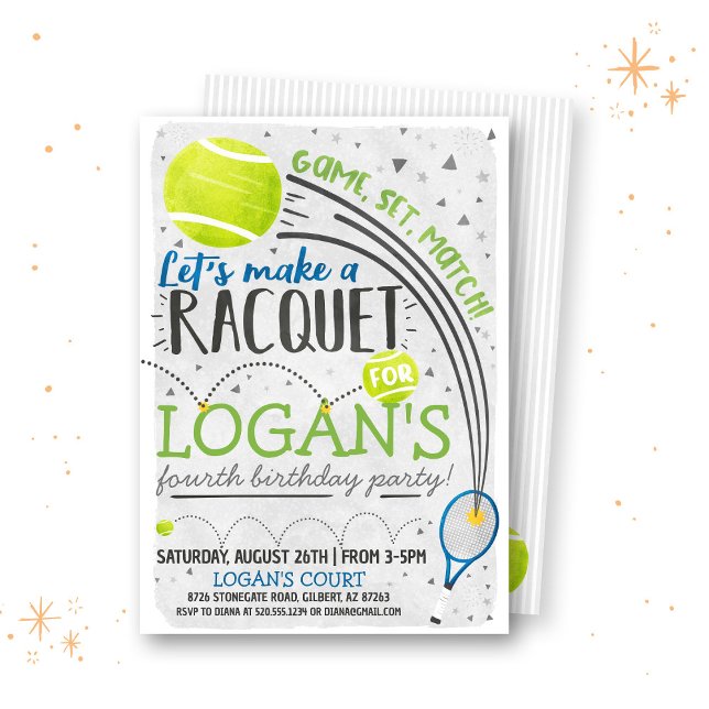 Tennis Birthday Einladung (Von Creator hochgeladen)