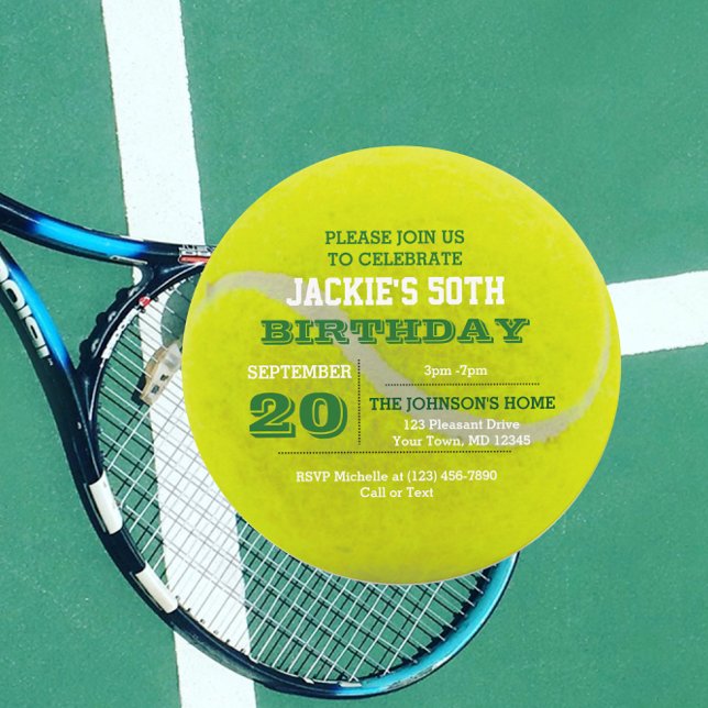 Tennis Birthday Einladung (Von Creator hochgeladen)