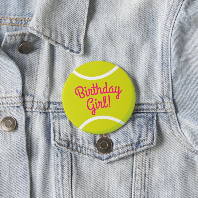 Tennis Birthday Party Button (Beispiel)