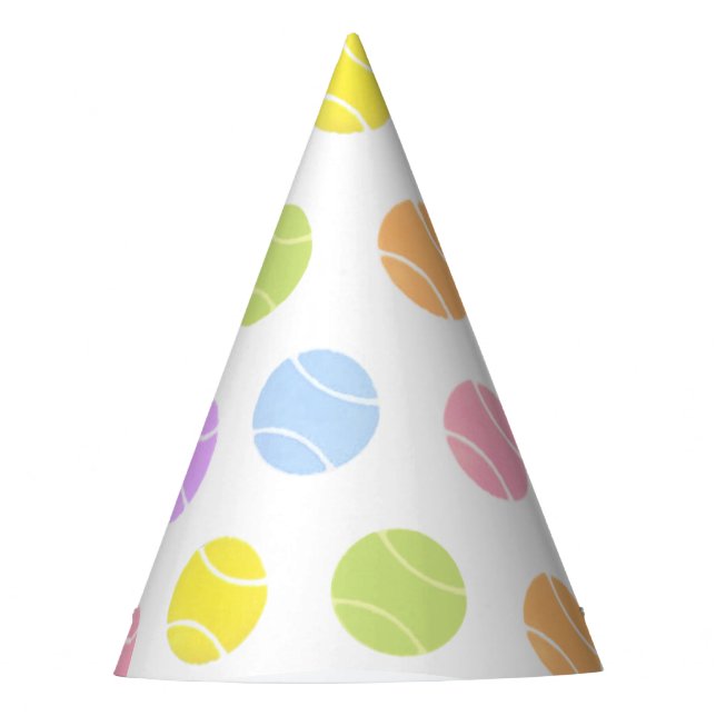 Tennis Birthday Party Hat Partyhütchen (Vorderseite)