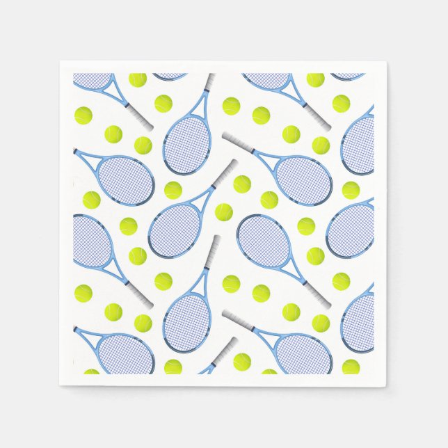 Tennis Birthday Party Serviette (Vorderseite)