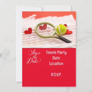Tennis Birthday Tennis Liebe Save the Date Einladung