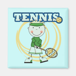 TENNIS - blonde Jungen-T - Shirts und Geschenke Magnet