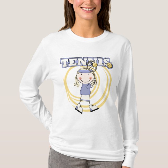 TENNIS - blonde Mädchen-T-Shirts und Geschenke T-Shirt (Vorderseite)