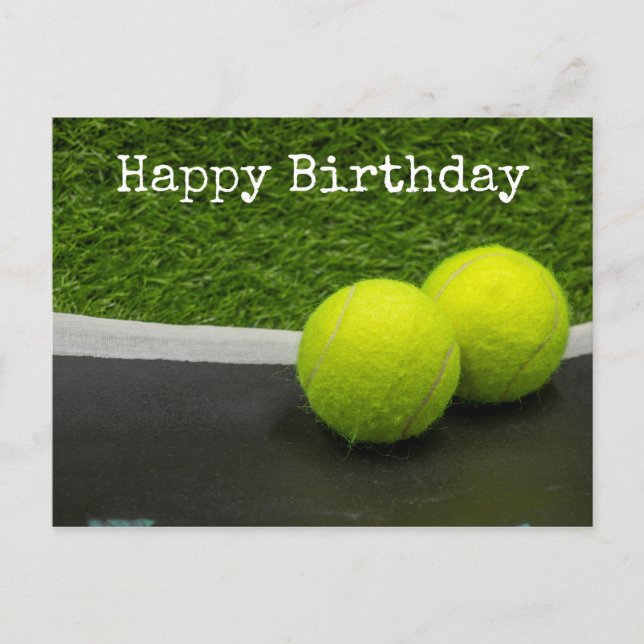 Tennis Bonne Anniversaire Tennis Carte (Devant)