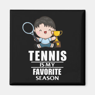 Tennis Boy spielt Tennis Magnet