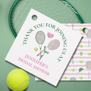Tennis-Brautabschied-Dankeschön-Geschenkanhänger Geschenkanhänger
