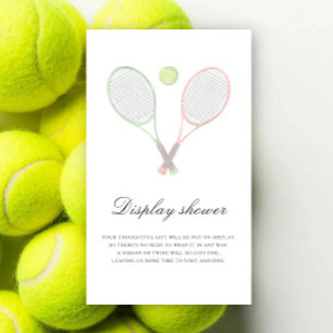Tennis-Brautjungfer-Showerausstellung Begleitkarte