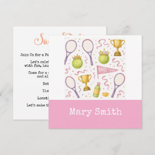 Tennis Bride Junggeselinnen-Abschied Save The Date