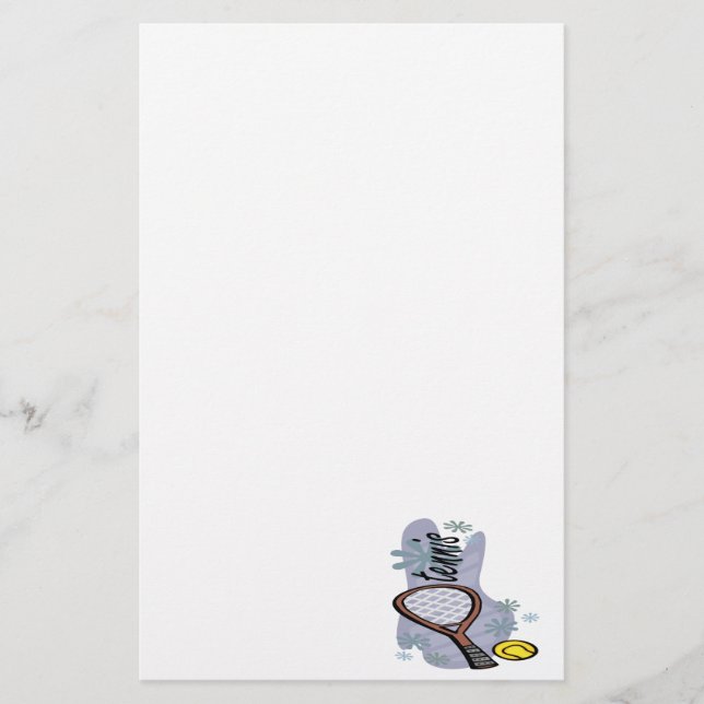 Tennis Briefpapier (Vorderseite)